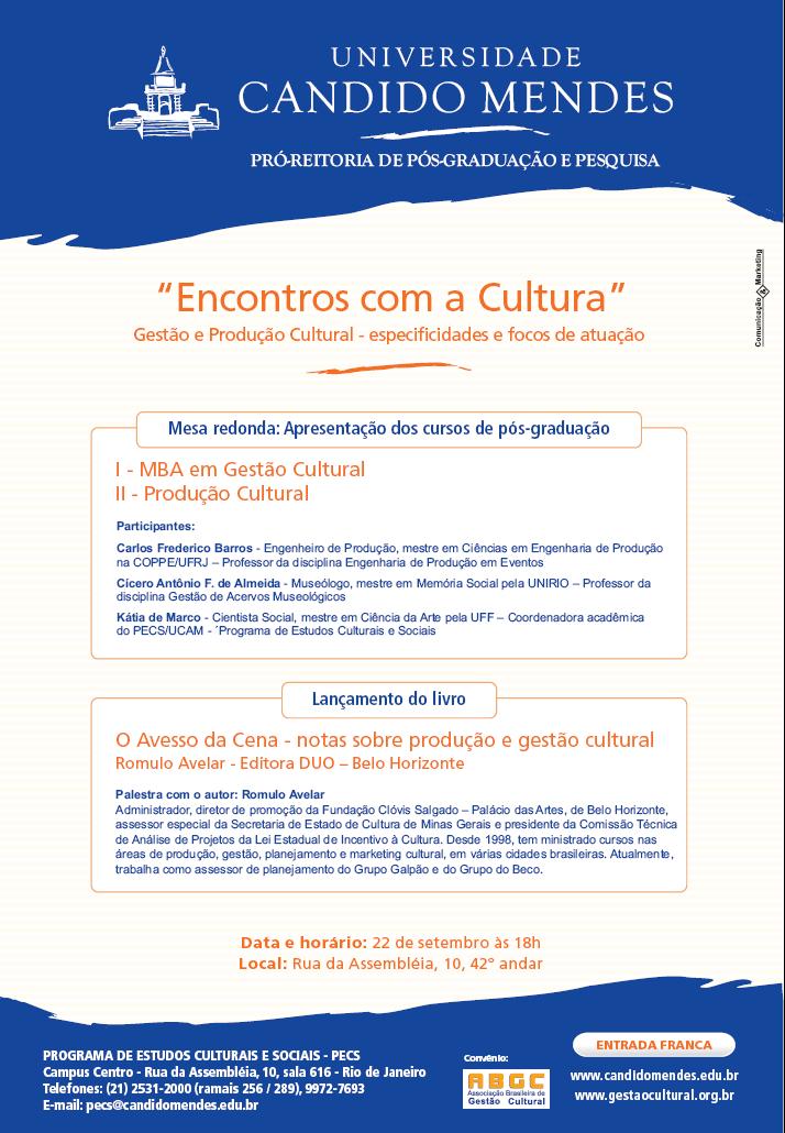 Encontros com a Cultura / Lançamento de livro