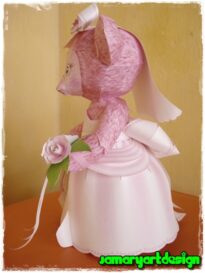 Ursa noiva de papercraft