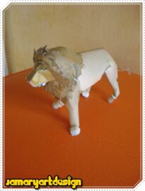 leão de papercraft