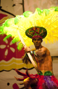 As Fadinhas da aldeia da paz começam a encantar o fundo do palco...