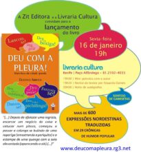 Panfleto do livro "DEU COM A PLEURA! matutices da cidad