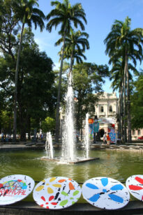 Decoração do Carnaval na Praça da República