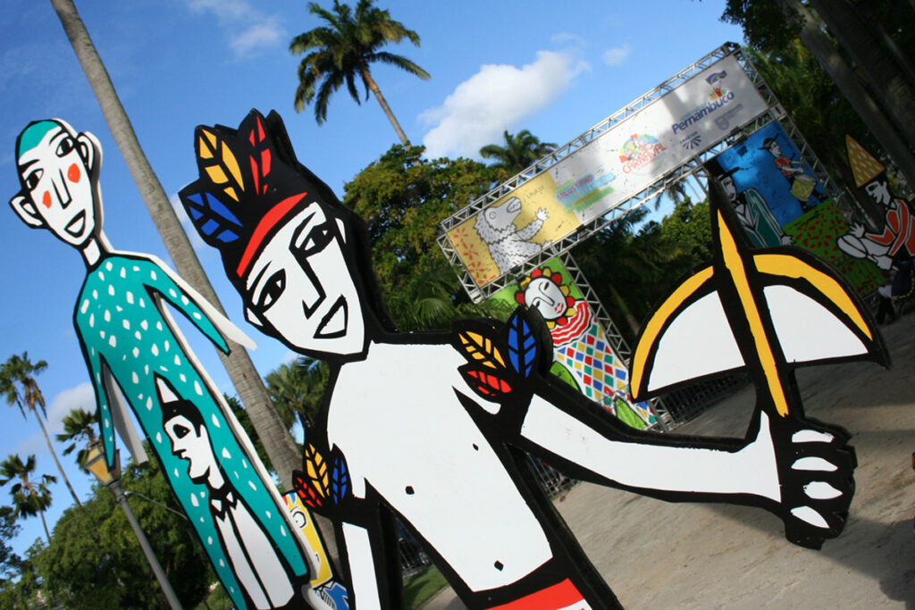 Decoração do Carnaval na Praça da República