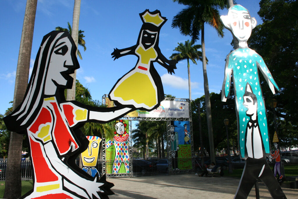 Decoração do Carnaval na Praça da República
