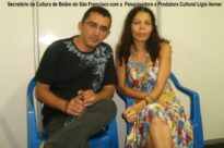 Secretário de Cultura belenita e Lígia Verner.