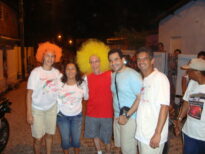 Professores da escola; Zanoni (c), presidente do Bloco