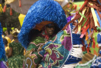 Encontro de maracatus em Nazaré da Mata, no Carnaval 2009