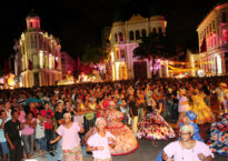 Maracatu Leão Coroado na comemoração da
