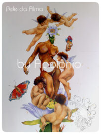 Pele da alma:Pintura: acrilica, nanquin, sobre canson A2.