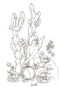 Ilustração: Nanquin sobre vegetal. A4