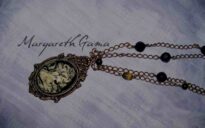corrente com cristal pingente camafeu Ref.086