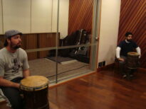 Gravando no Estúdio YB, em São Paulo