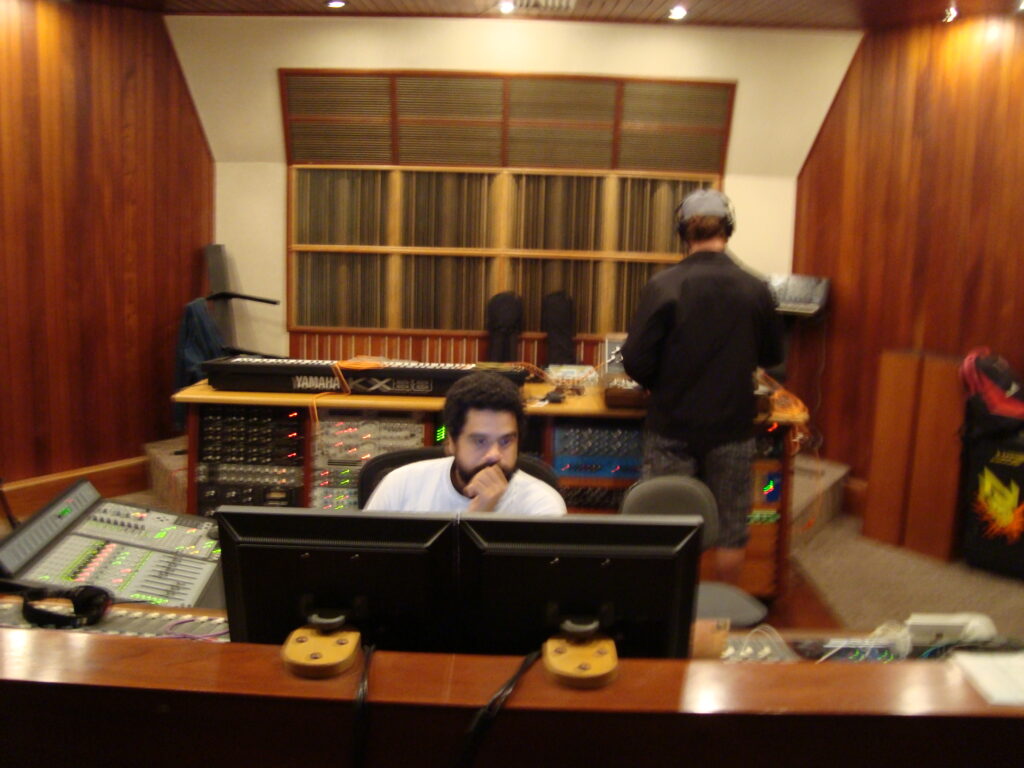 Gravando no Estúdio YB, em São Paulo
