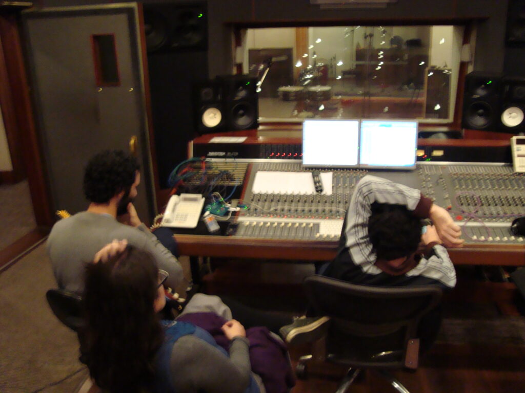 Gravando no Estúdio YB, em São Paulo