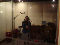 Gravando no Estúdio YB, em São Paulo