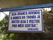 Placa na Casa de Luiz Gonzaga, Parque Aza Branca.