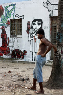 Intercâmbios de Cultura Urbana - Graffite na Ilha de Deus