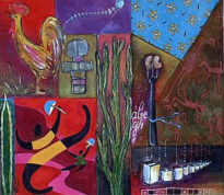 obra da série SERTANIAS - Acrílica sobre MDF - 2006/2007