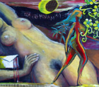 Ela não mora mais aqui - pintura em Duratex