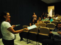 Entrega de diplomas pela museÃ³loga Maria Fernanda Pin