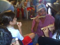 Aula espetáculo com seu João do pífano