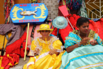 Encontro de maracatus em Nazaré da Mata, no Carnaval 2010