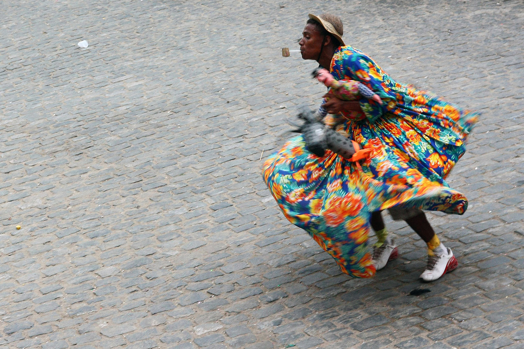 Encontro de maracatus em Nazaré da Mata, no Carnaval 2010