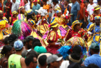 Encontro de maracatus em Nazaré da Mata, no Carnaval 2010