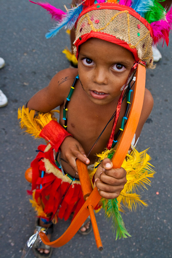 Encontro de Caboclinhos em Goiana, no Carnaval 2010
