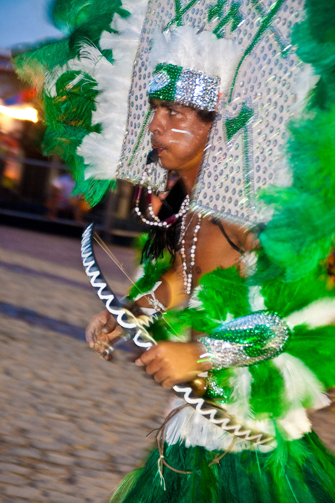 Encontro de Caboclinhos em Goiana, no Carnaval 2010