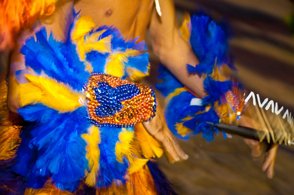 Encontro de Caboclinhos em Goiana, no Carnaval 2010