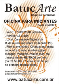 OFICINA DE PERCUSSÃO BATUCARTE