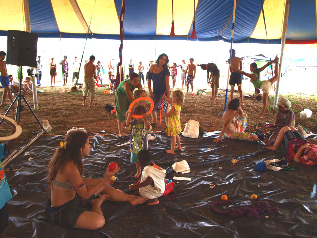 En la carpa de circo