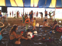 En la carpa de circo