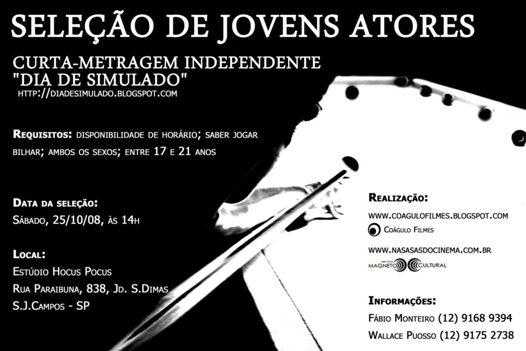 folder para seleção de atores para o filme