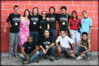 equipe do filme no dia da seleção de elenco, no Estúdio Hocus Pocus, em São José dos Campos/SP
