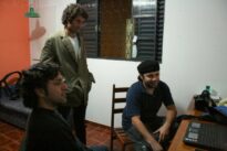 Da esq. para a dir.: Wallace Puosso (diretor e preparador de atores), Fábio Monteiro (diretor e roteirista), Lúcio Donati (produção)