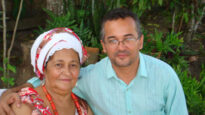 Mãe Vanda e o radialista Val Cabral