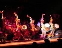 Tambores no palco