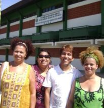 Dida, Alba, Vagner e Cicica em visita no CEPA local do Semin