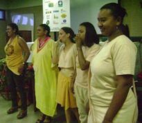 Raízes do Bolão e voluntárias no evento