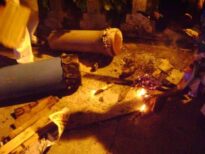 Tambores de Crioula afinando