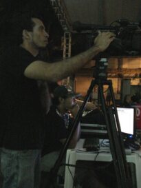 Concentrados na filmagem dos shows