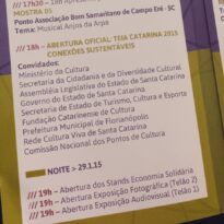 Programação da TEIA Catarina 2015